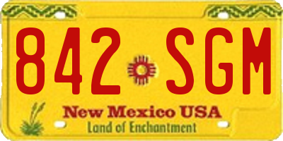 NM license plate 842SGM