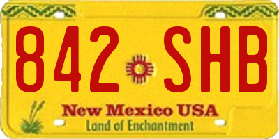 NM license plate 842SHB