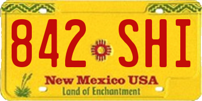NM license plate 842SHI
