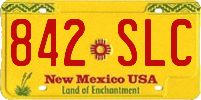 NM license plate 842SLC