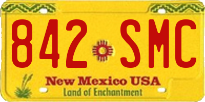 NM license plate 842SMC