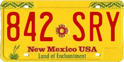 NM license plate 842SRY