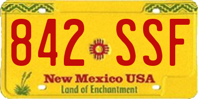 NM license plate 842SSF