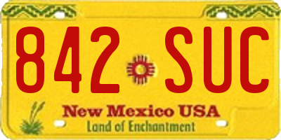 NM license plate 842SUC
