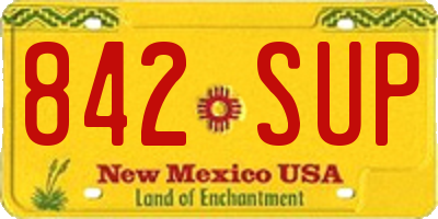 NM license plate 842SUP