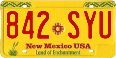 NM license plate 842SYU