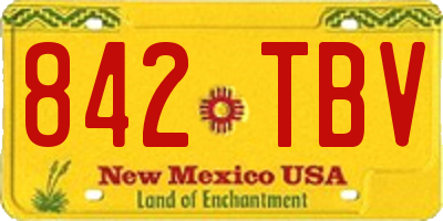 NM license plate 842TBV