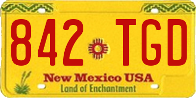 NM license plate 842TGD