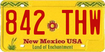 NM license plate 842THW