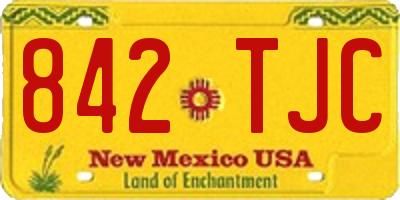 NM license plate 842TJC