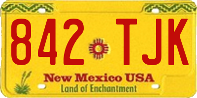 NM license plate 842TJK