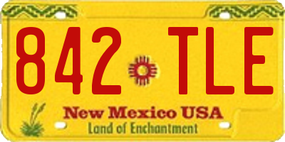 NM license plate 842TLE