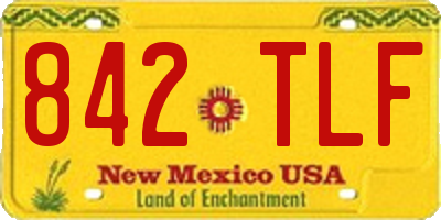 NM license plate 842TLF