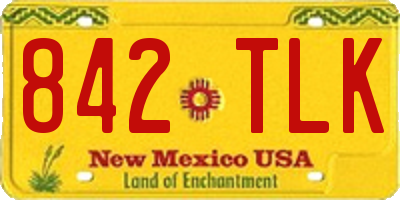 NM license plate 842TLK