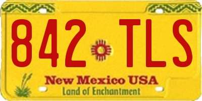 NM license plate 842TLS