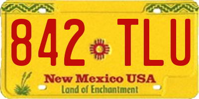 NM license plate 842TLU