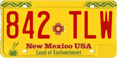 NM license plate 842TLW