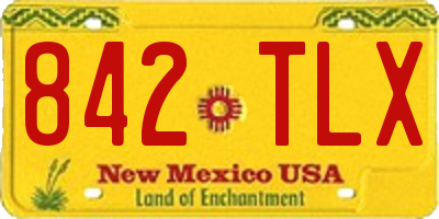 NM license plate 842TLX