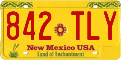 NM license plate 842TLY