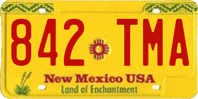 NM license plate 842TMA