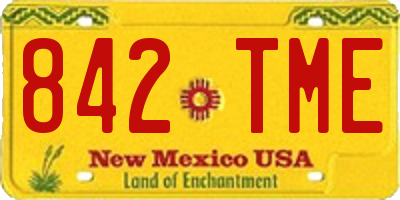NM license plate 842TME
