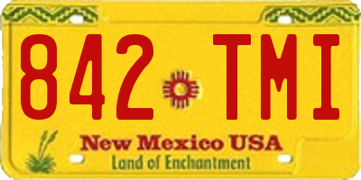 NM license plate 842TMI