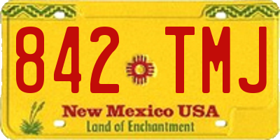 NM license plate 842TMJ
