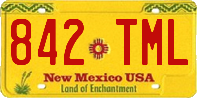 NM license plate 842TML