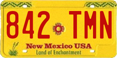 NM license plate 842TMN
