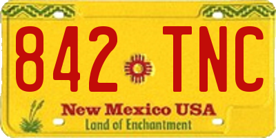 NM license plate 842TNC