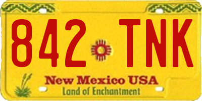 NM license plate 842TNK
