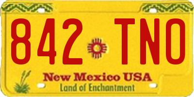 NM license plate 842TNO