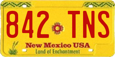 NM license plate 842TNS