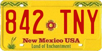 NM license plate 842TNY