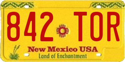 NM license plate 842TOR