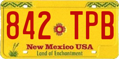 NM license plate 842TPB