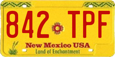 NM license plate 842TPF