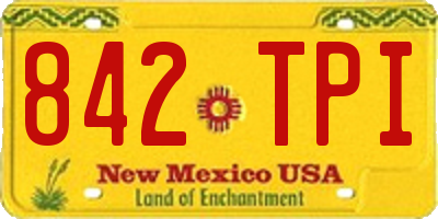 NM license plate 842TPI