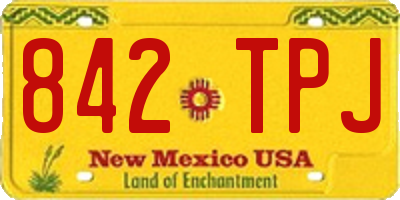 NM license plate 842TPJ