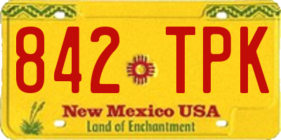 NM license plate 842TPK