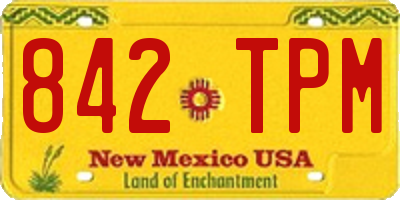 NM license plate 842TPM
