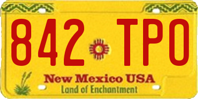 NM license plate 842TPO