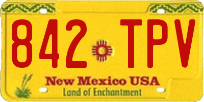NM license plate 842TPV