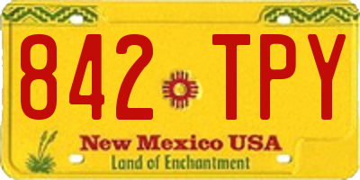 NM license plate 842TPY