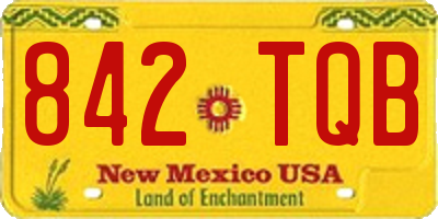 NM license plate 842TQB
