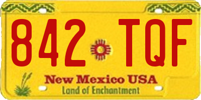 NM license plate 842TQF