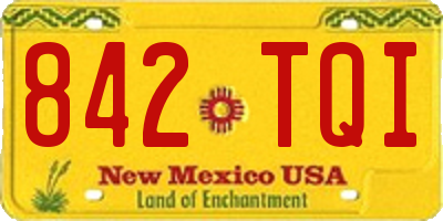 NM license plate 842TQI