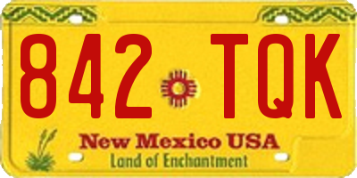 NM license plate 842TQK