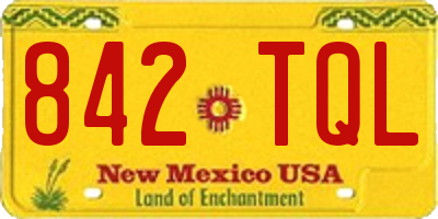 NM license plate 842TQL