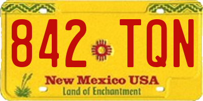 NM license plate 842TQN